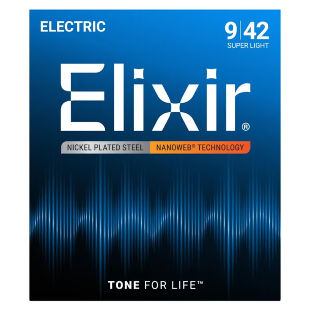 Elixir Nanoweb Electric 9/42 Super-Light, Nickel Plated Steel